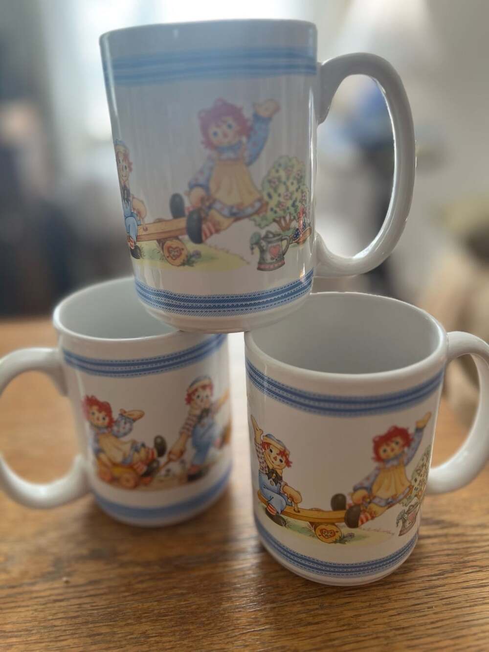 Vintage Houston Harvest Raggedy Ann And Andy Mug set